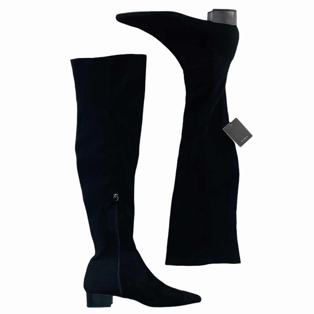 NWT Zara Over the Knee Stretchy Heeled Boot | 7.5